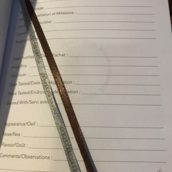 A wine journal book with a leather-like cover. - Picture 5 of 12